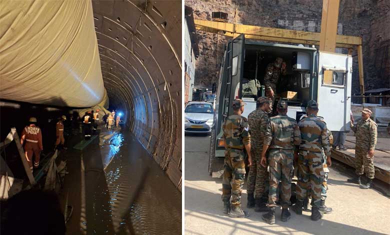 ٹنل میں پھنسے 8 مزدوروں کا کوئی پتہ نہیں چل پایا، سرنگ میں پانی اور کیچڑ سے ریسکیو آپریشن میں رکاوٹ (ویڈیو)