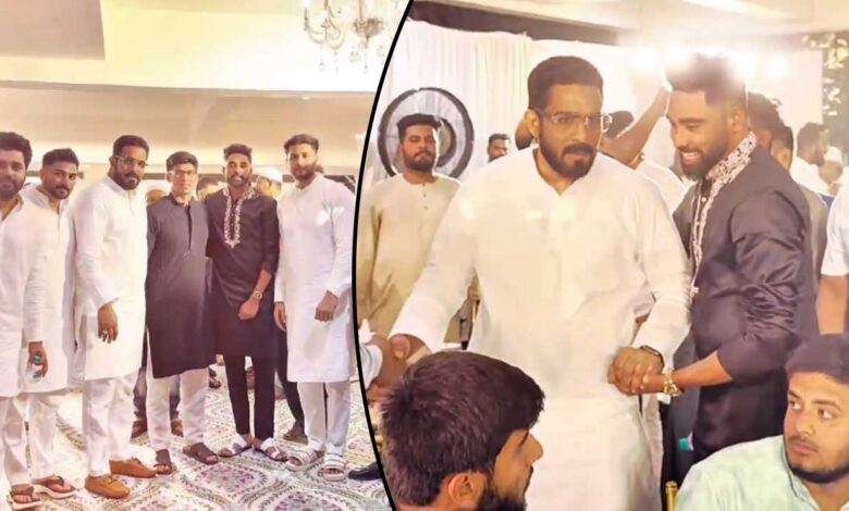 Hyderabadi cricketer Mohammad Siraj hosted an Iftar party