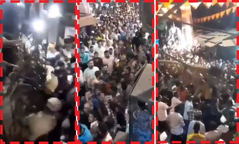 ہولی کے جشن کے دوران راجہ پور میں مسجد پر ہجوم کا حملہ۔ گیٹ کو تباہ کردیاگیا۔پولیس خاموش تماشائی بنی رہی