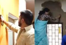 دہلی یونیورسٹی اسٹوڈنٹس یونین کے صدر نے پرنسپل کے دفتر کی دیواروں پر گوبر لگا دیا!