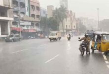 حیدرآباد کے مختلف علاقوں میں بارش، موسم خوشگوار