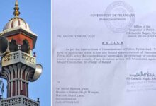 یہ تلنگانہ ہے یا اترپردیش: شوبھا یاترا کے موقع پر مساجد کے لاؤڈ اسپیکرس استعمال نہ کریں، مساجد کو پولیس کمشنر کی دھمکی
