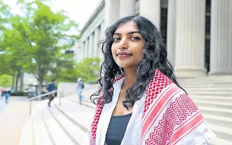 ہندوستانی امریکی طالبہ کو کانوکیشن سے روک دیا گیا، فلسطین کی حمایت پر کیمپس میں داخلہ بھی ممنوع (ویڈیو)