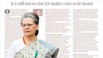 غزہ اور ایران پر ہندوستان کی خاموشی افسوسناک، تہران نے کشمیر معاملہ میں ہماری مدد کی تھی۔ سونیا گاندھی کا آرٹیکل