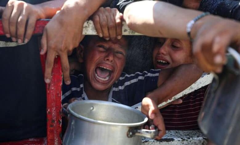 غزہ شہر میں ہر پانچ میں سے ایک بچہ غذائی قلت کا شکار