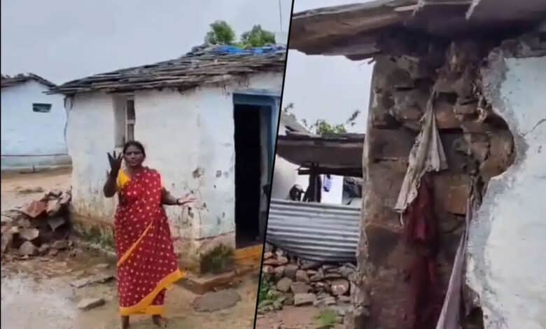 وقار آباد میں موسلا دھار بارش، مکان کی دیوار منہدم، لکنا پور پر اجیکٹ زیر آب