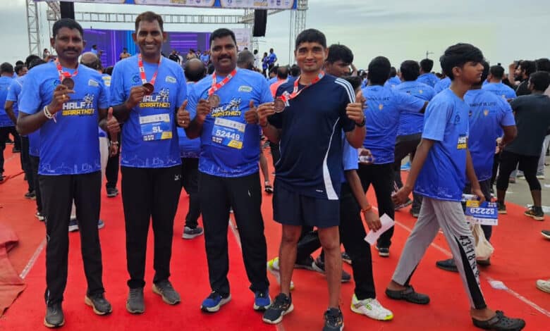 تلنگانہ کے سدی پیٹ میں ہاف میراتھن ، ہزاروں ایتھلیٹس کی شرکت