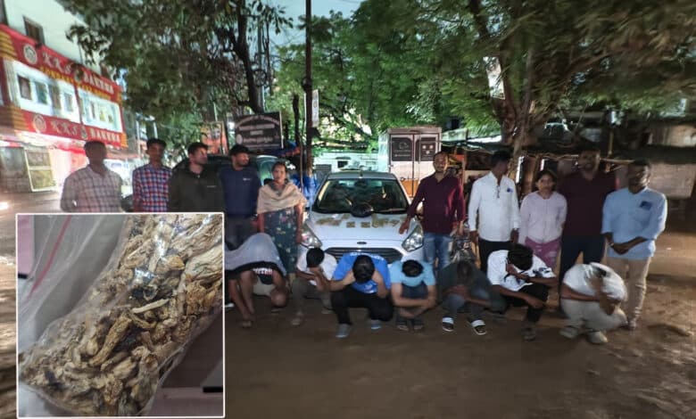 حیدرآباد کے کونڈاپور میں ریو پارٹی پر چھاپہ: 9 افراد گرفتار