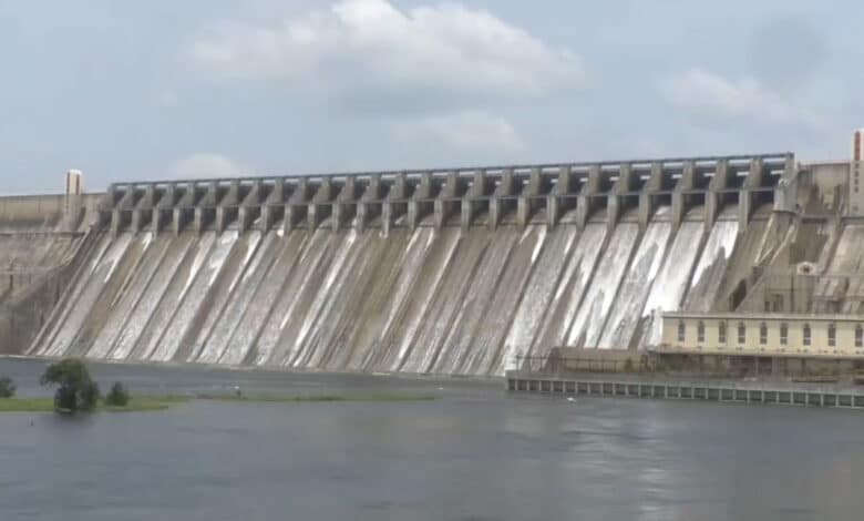 اٹھارہ سالوں میں پہلی بار ناگر جنا ساگر کے 14گیٹ کھولے گئے