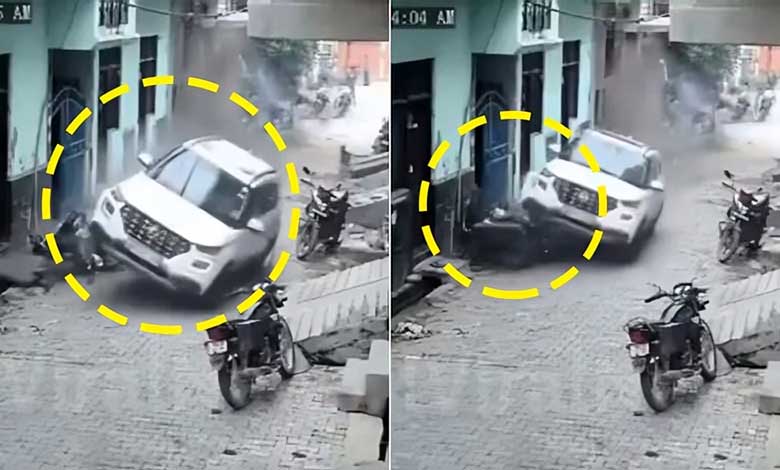 نابالغ بچوں نے گلی میں SUV دوڑائی، بائیکوں کو کچل دیا، سی سی ٹی وی ویڈیو وائرل
