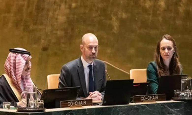 فلسطینی ریاست کے قیام کیلئے 15 ماہ کا وقت طے۔نیویارک کانفرنس کا اعلامیہ جاری، 2 ریاستی حل کے فارمولہ پر تمام ممالک متفق۔