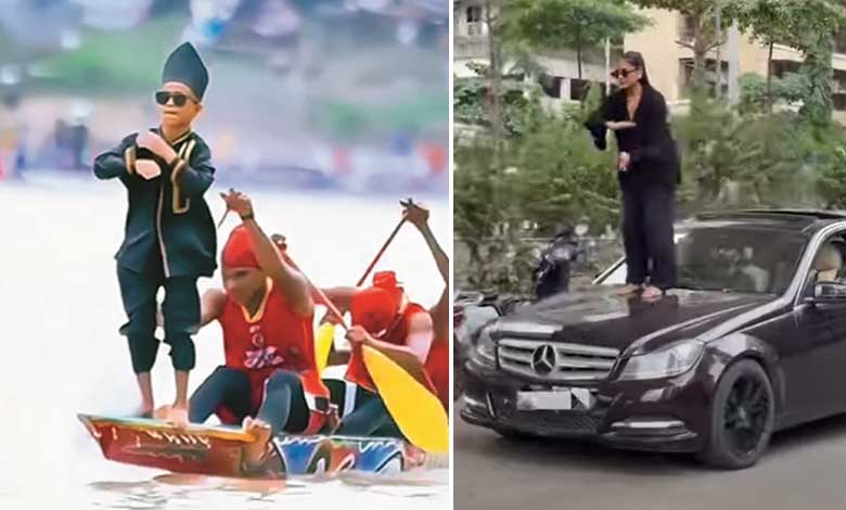 چلتی مرسڈیز پر ’بوٹ ڈانس‘ کرتی لڑکی کا ویڈیو وائرل