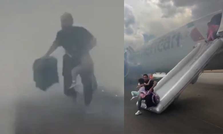 ایمرجنسی کے دوران باپ نے بچے سے پہلے بیگ سنبھالا، سوشل میڈیا پر شدید تنقید کا نشانہ