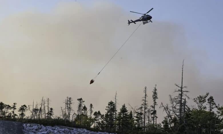 کینیڈا میں جنگل کی آگ بجھانے کے دوران ہیلی کاپٹر گر کر تباہ