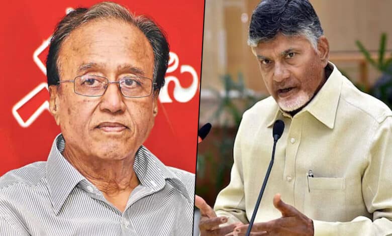 ایس سدھاکر ریڈی کی موت پر اے پی کے وزیراعلیٰ چندرابابو نائیڈو کا خراج