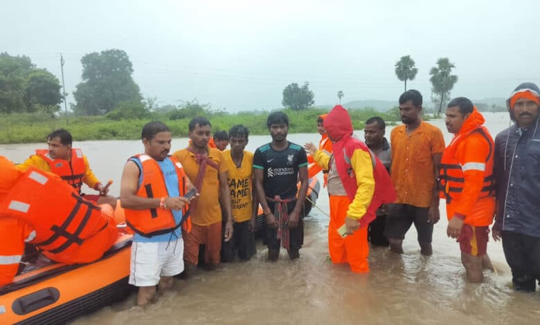 تلنگانہ کے کاماریڈی میں بارش کی تباہی