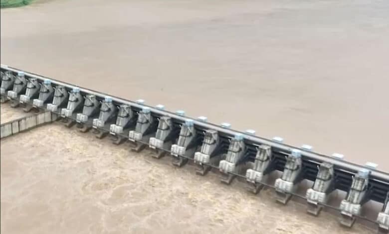 تلنگانہ کے بھدراچلم میں دریائے گوداوری میں پانی کی سطح میں اضافہ