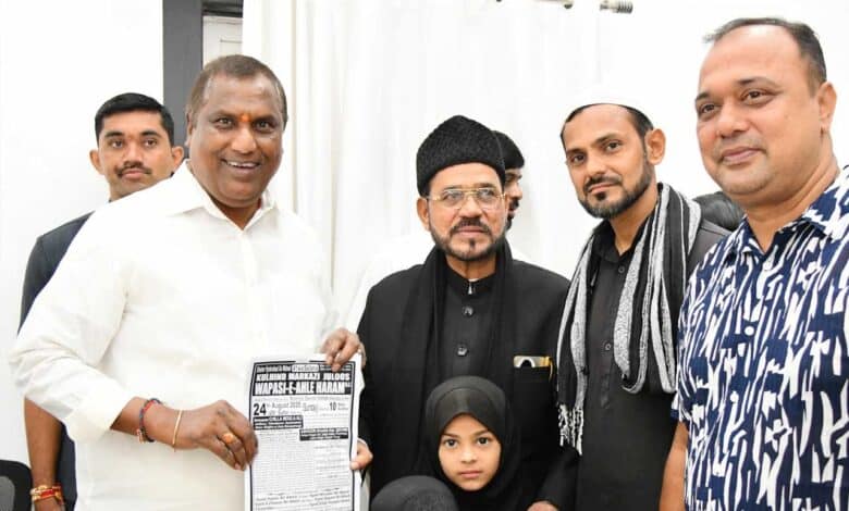 وزیر اے لکشمن کمار کی 41ویں آل انڈیا سنٹرل جُلوسِ واپسی اہلِ حرم میں شرکت کی یقین دہانی