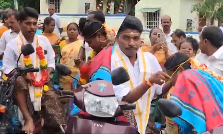 پولیس اسٹیشن کے سامنے معذور جوڑے کی انوکھی شادی