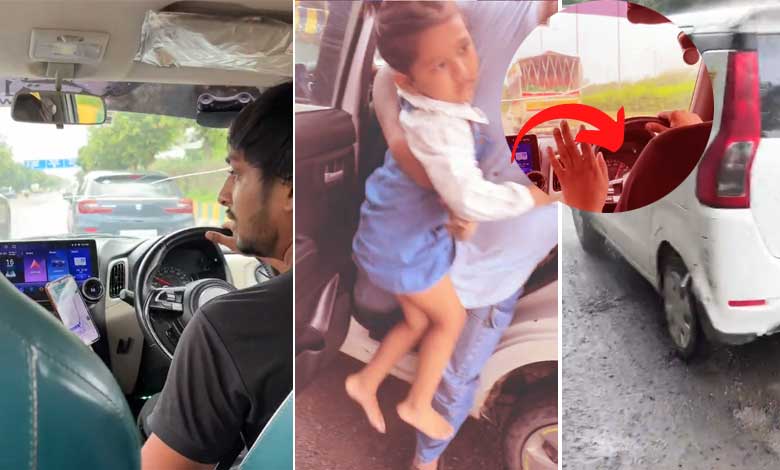 پولیس چیکنگ سے بچنے کیلئے کیب ڈرائیور کی خطرناک ڈرائیونگ، معصوم بچے روتے رہے (ویڈیو)
