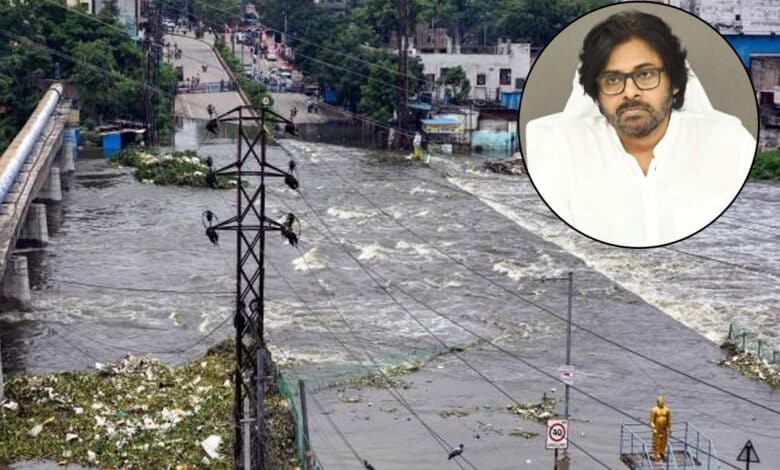 حیدرآباد اور تلنگانہ میں شدیدبارش۔متاثرہ خاندانوں کی مددکرنے عوام سے پون کلیان کی خواہش