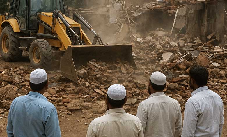 مہاکلیشور مندر کے قریب مسلم تاجروں کی دکانیں ڈھائی گئیں