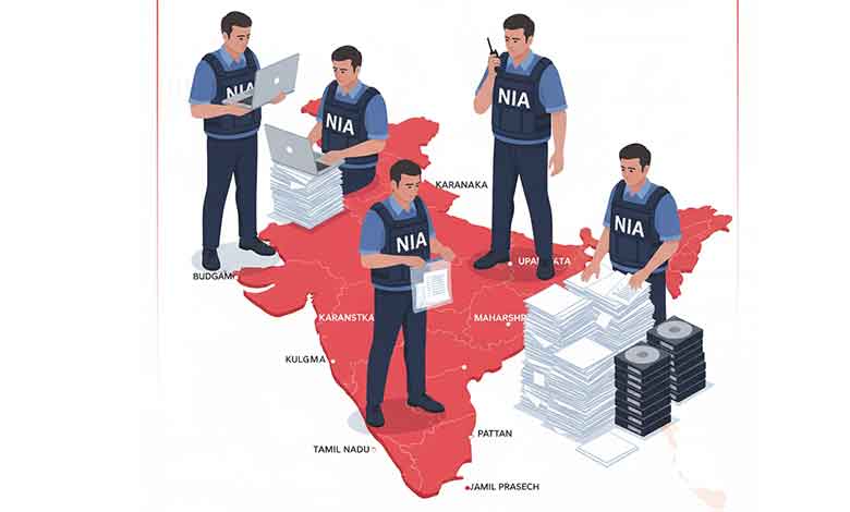 22 مقامات پر این آئی اے چھاپے
