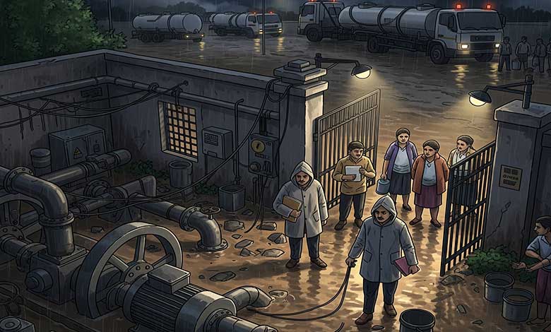 حیدرآبادمیں بارش۔ برطانوی دور کے پمپ ہاوز میں پانی جمع