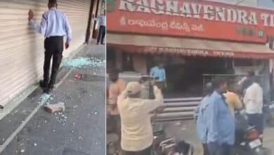 تلنگانہ بند:سنگباری میں بجاج شوروم اور ٹفن سنٹر کو نقصان