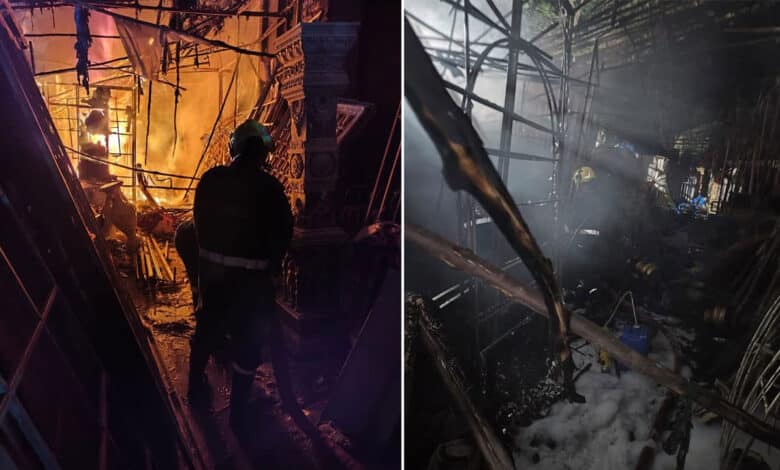 حیدرآباد: فنکشن ہال میں بڑے پیمانہ پرآگ لگ گئی