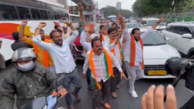 گاورکشک پر فائرنگ واقعہ، حیدرآبادمیں بی جے پی کا احتجاج