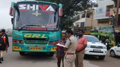 حیدرآباد: قواعد کی خلاف ورزی۔ 9پرائیویٹ ٹراویلس کی بسوں کی خلاف مقدمہ درج