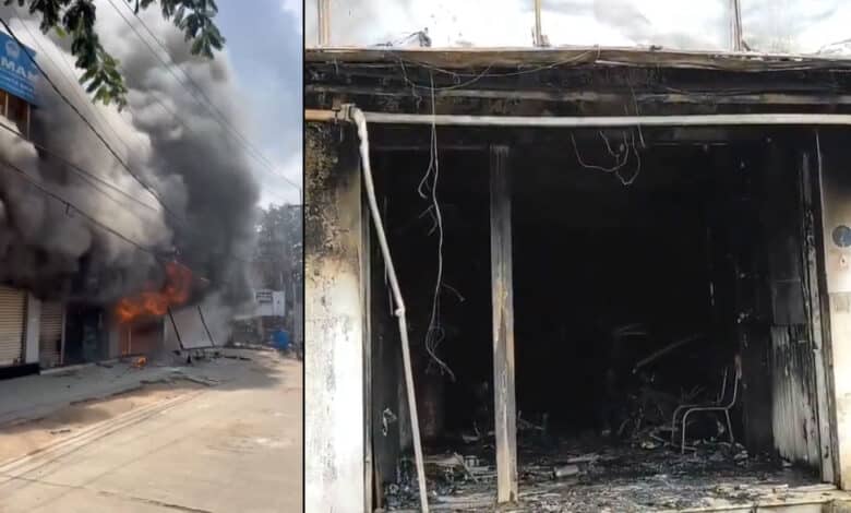 تلنگانہ: 6 دکانات میں بڑے پیمانہ پرآگ لگ گئی