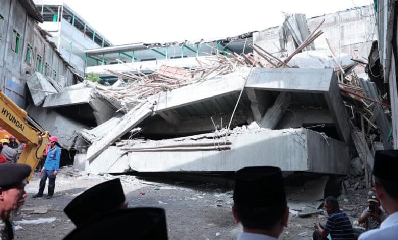 انڈونیشیا میں اسکول کی عمارت منہدم،37افراد کی موت