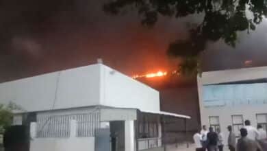 تروپتی کی فیکٹری میں بڑے پیمانہ پرآگ۔پانچ مزدورجھلس گئے