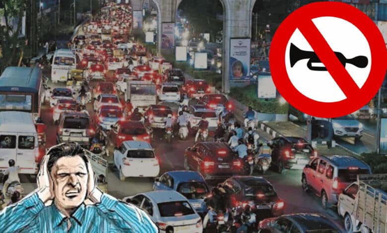 حیدرآباد میں ٹریفک کے دوران ہارنوں کی گونج بڑی اذیت