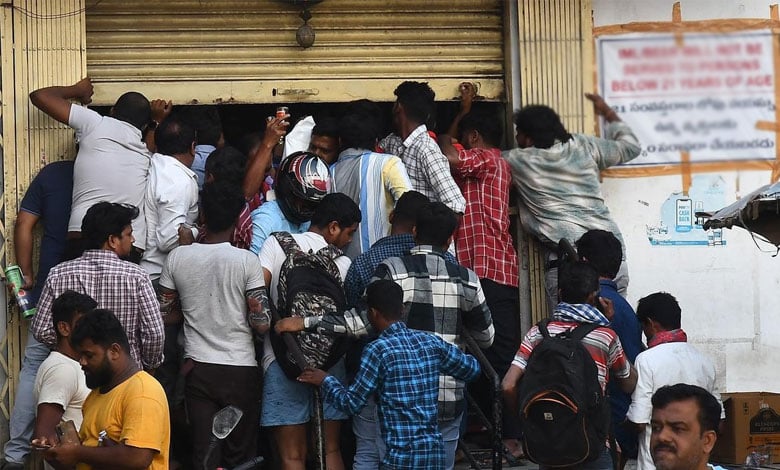 تلنگانہ میں شراب کی فروخت میں نمایاں اضافہ