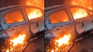 حیدرآباد: چلتی کارشعلہ پوش، ڈرائیور زندہ جھلس کرہلاک