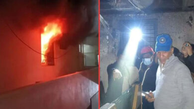 تلنگانہ کے ضلع نظام آباد میں گرامین ریجنل بینک میں آتشزدگی