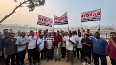 تالاب کی بحالی، حیدرا کی ستائش، چہل قدمی کرنے والوں نے ریلی نکالی