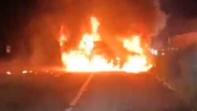 تلنگانہ: کار شعلہ پوش،بعض افراد معمولی زخمی