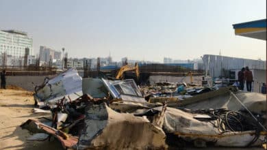 حیدرا نے حیدرآباد کے گچی باولی میں سندھیا کنونشن سنٹر کے قریب غیر مجاز تعمیرات کو منہدم کردیا