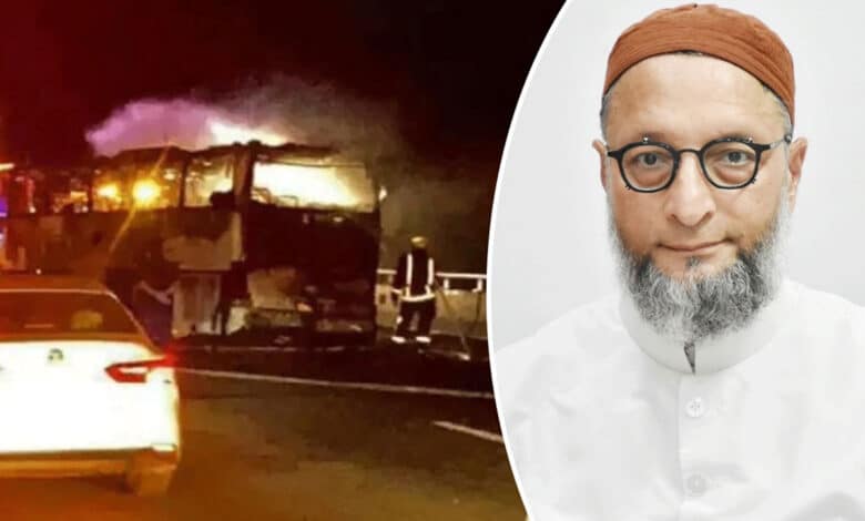 مدینہ بس حادثہ میں 42 حیدرآبادی عمرہ زائرین جاں بحق، اسدالدین اویسی کا اظہارغم وافسوس