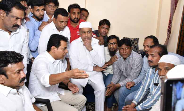 مدینہ بس حادثہ، کے ٹی آر کی جاں بحق ہونے والوں کے افراد خاندان سے ملاقات