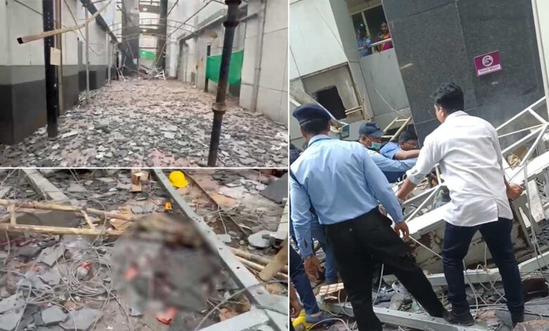 صنعت نگر ای ایس آئی اسپتال میں پیش آیا بڑا حادثہ، سینٹرنگ گرنے سے پانچ مزدور شدید زخمی