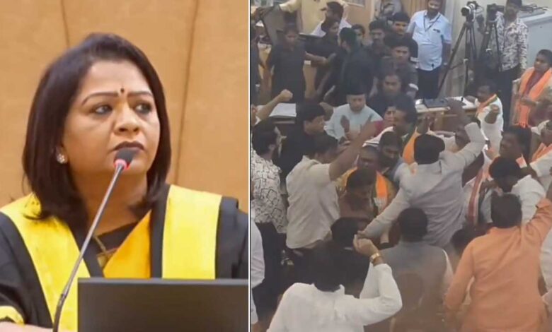 جی ایچ ایم سی جنرل باڈی میٹنگ میں کشیدگی؛ وندے ماترم پر ایم آئی ایم اور بی جے پی کارپوریٹرس کے درمیان جھڑپ: ویڈیو