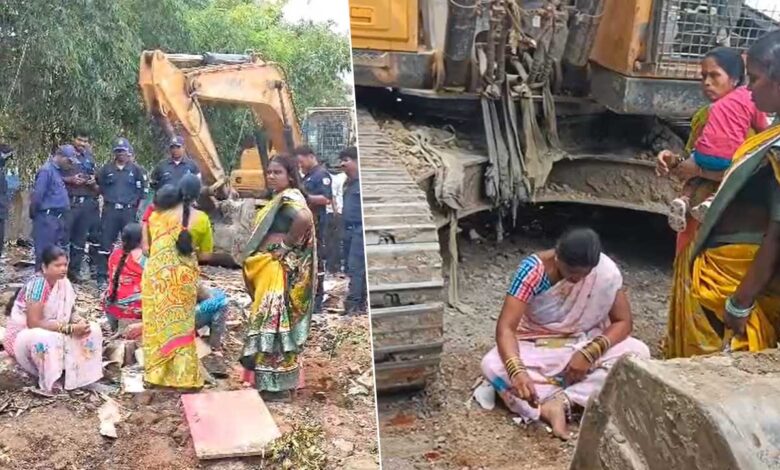 کوکٹ پلی میں حائیڈرا کی انہدامی کارروائی پر عوام اور عہدیداروں کے درمیان تناؤ، خواتین کی آہ و بکا