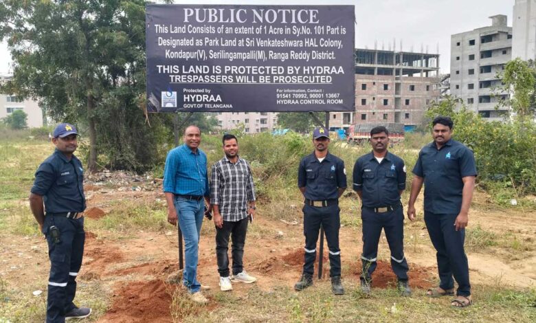 حائیڈرا کی بڑی کارروائی، کونڈاپور میں 700 کروڑ روپے کی زمین کی بازیابی