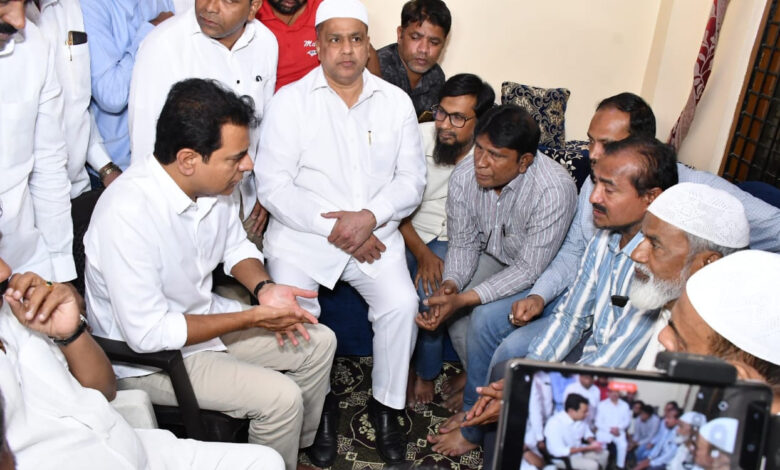 سعودی حادثہ, کے ٹی راما راؤ کا متاثرہ خاندانوں سے ملاقات، بی آر ایس کی مکمل مدد کی یقین دہانی