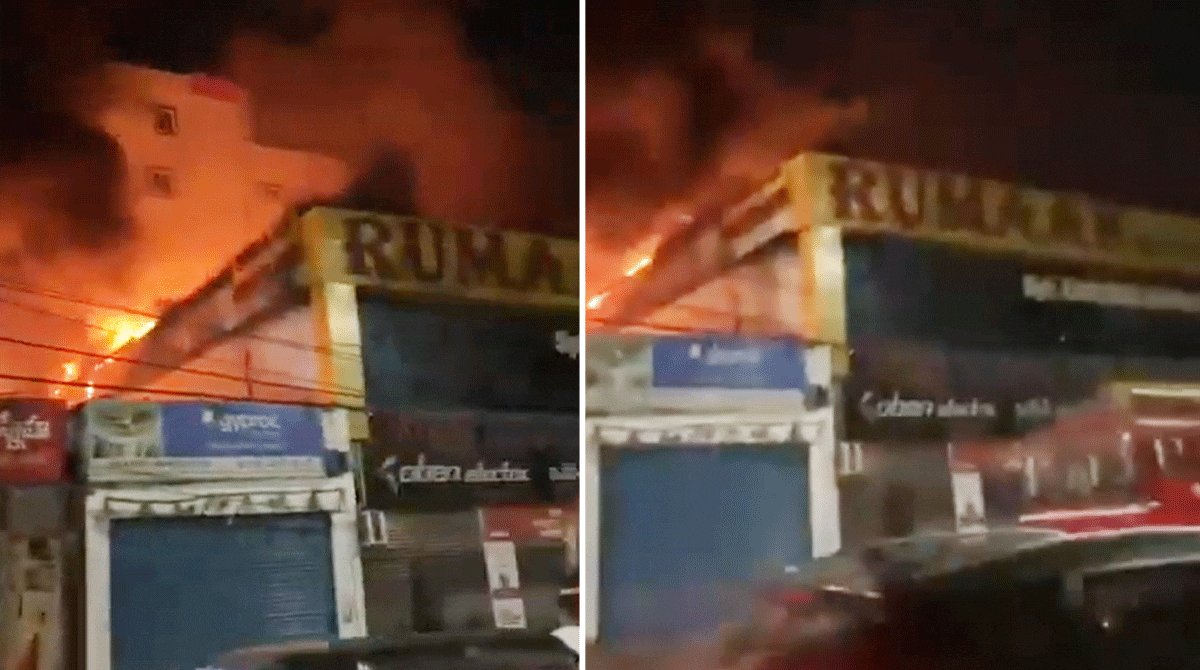 حفیظ پیٹ کے رُمان ہوٹل میں لگی آگ، کچن مکمل طور پر جل کر خاکستر